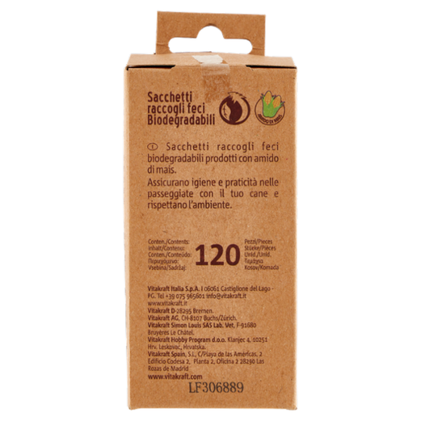 Vitakraft Care Sacchetti raccogli feci biodegradabili 8 x 15 pz