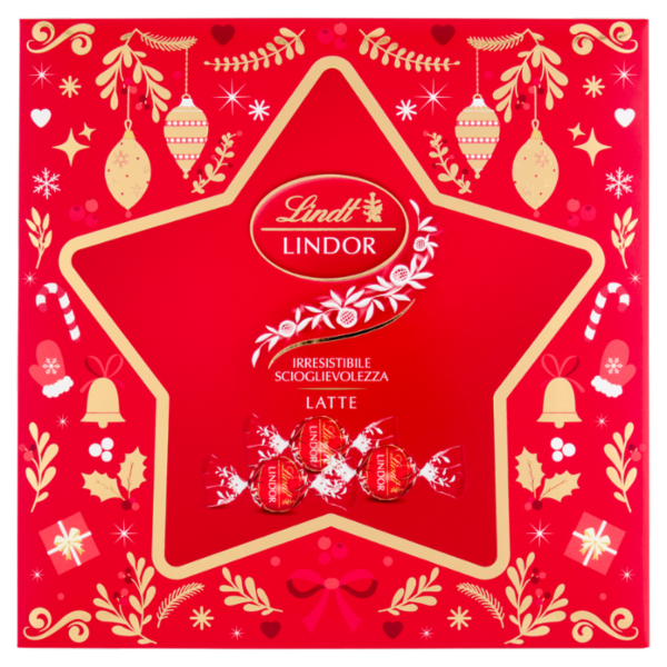 Lindt Lindor Cioccolatini Cioccolato al latte Scatola Natale 137 g