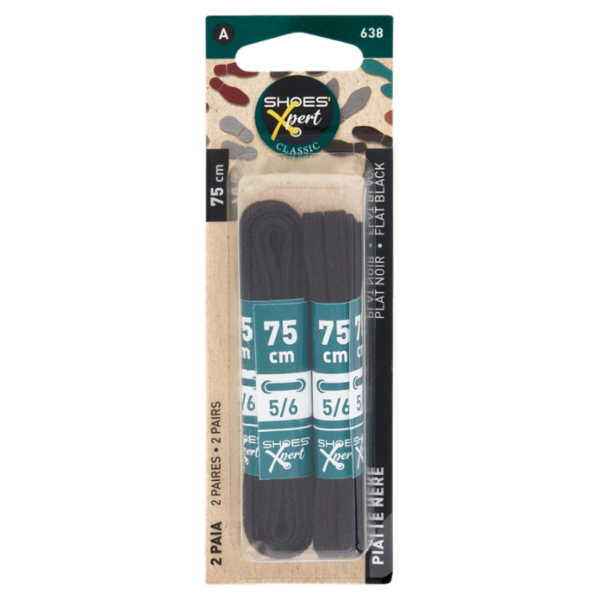 Shoes'Xpert Classic Piatte Nere 75cm 5/6 2 Paia