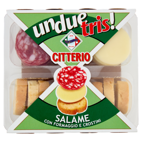 Citterio UnDueTris! Salame con formaggio e Crostini 100 g