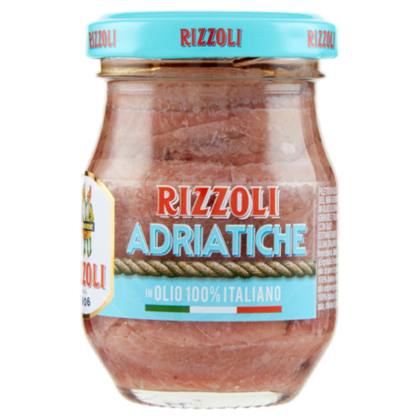 Rizzoli Filetti di Alici Adriatiche in Olio 100% Italiano 80 g