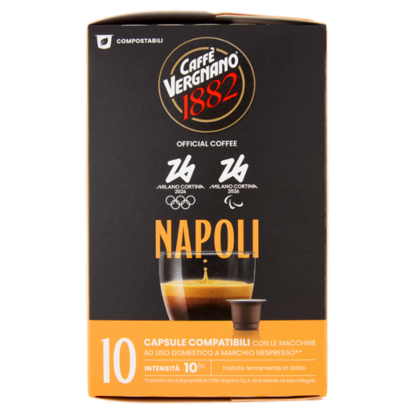 Caffè Vergnano 1882 Napoli Capsule Compatibili Nespresso* 10 x 5 g