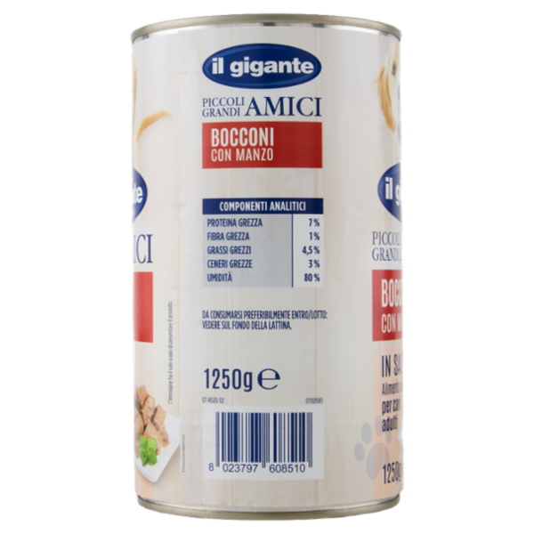 IL GIGANTE Piccoli Grandi Amici Bocconi con Manzo in Salsa 1250 g