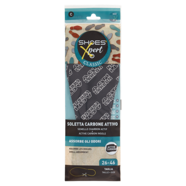 Shoes'Xpert Classic Soletta Carbone Attivo Taglia 26-46