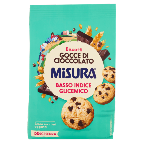 Misura Dolcesenza Biscotti Gocce di Cioccolato 200 g