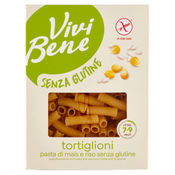 Vivi Bene Senza Glutine Pasta di Mais e Riso Tortiglioni Senza Glutine 400 g