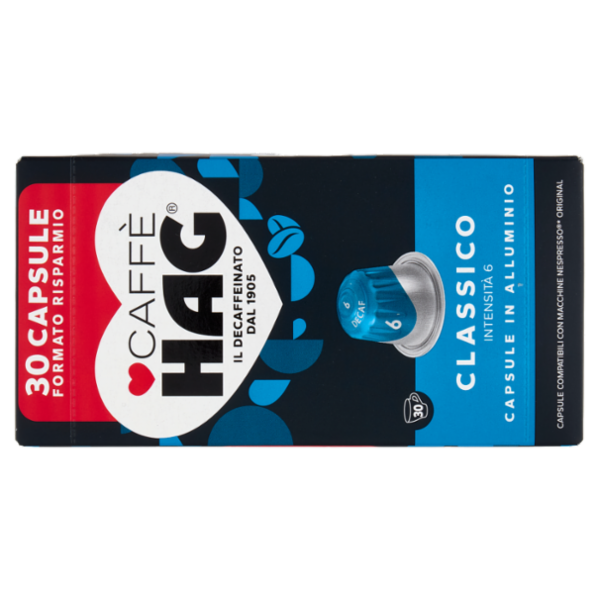 Caffè HAG Classico 6- 30 Capsule Caffè Compatibili con Macchine Nespresso*® Original 156g