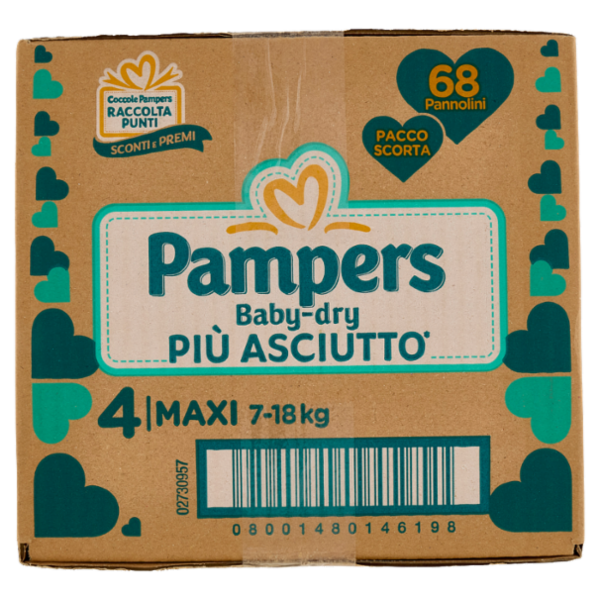 Pampers Baby-dry Maxi 68 pz