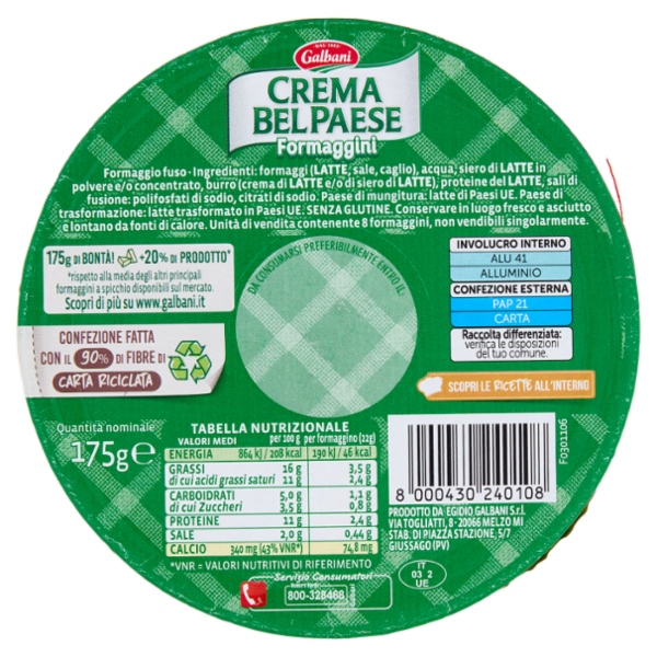 Galbani Crema Bel Paese Formaggini 175 g