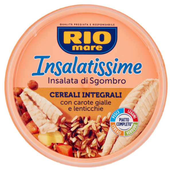 Rio mare Insalatissime Insalata di Sgombro Cereali Integrali con carote gialle e lenticchie 220 g