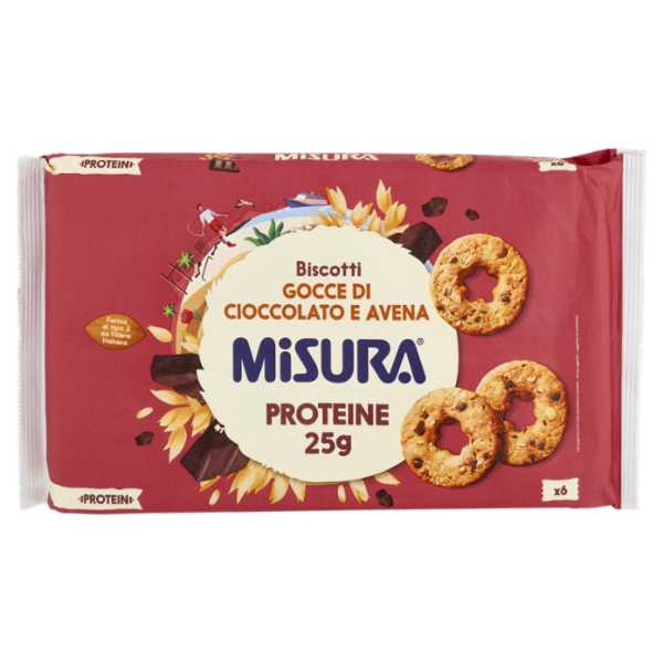 Misura Protein Biscotti Gocce di Cioccolato e Avena 260 g