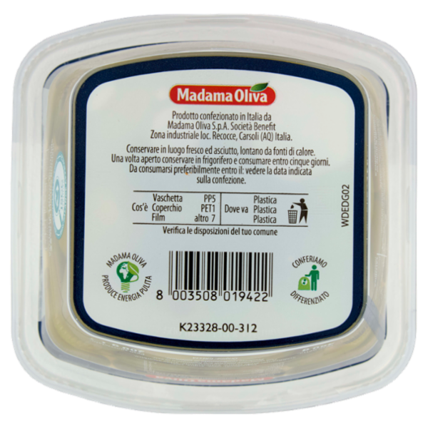 Madama Oliva il Frutto di Grecia Olive Halkidiki Verdi Dolci Giganti Denocciolate 480 g