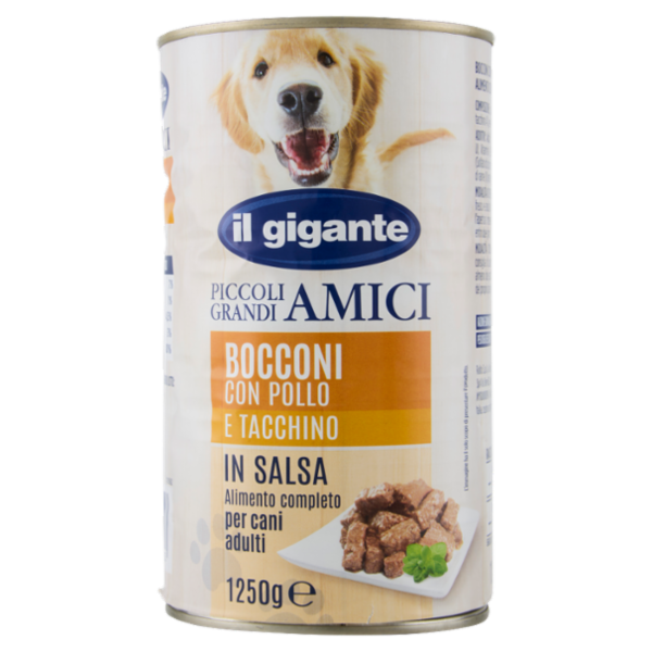 IL GIGANTE Piccoli Grandi Amici Bocconi con Pollo e Tacchino in Salsa 1250 g