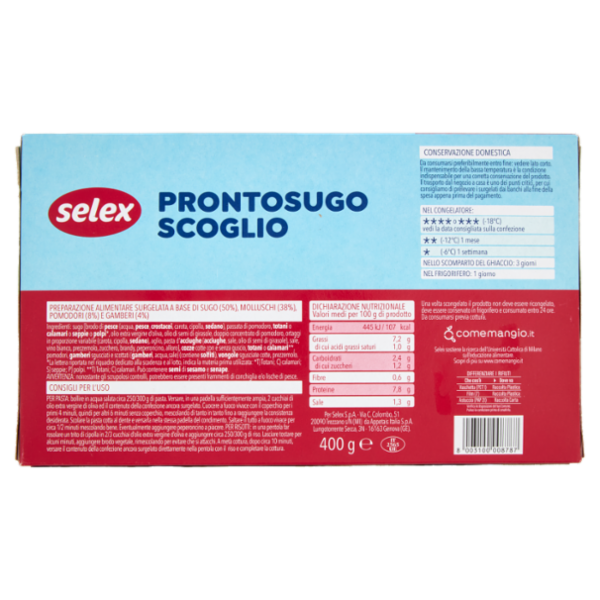 Selex Prontosugo allo Scoglio Surgelato 400 g
