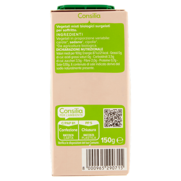Consilia Misto per Soffritto Tritato Surgelato Biologico 150 g