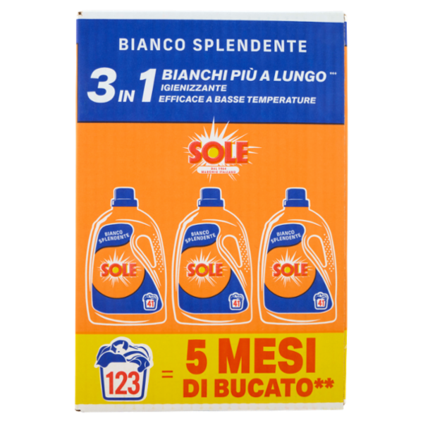 Sole Bianco Splendente (tripacco) 123 lavaggi 3 x 1,845 L
