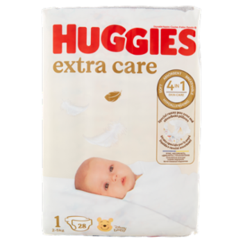 Huggies Extra Care Pannolini 1 2-5 Kg 28 Pz