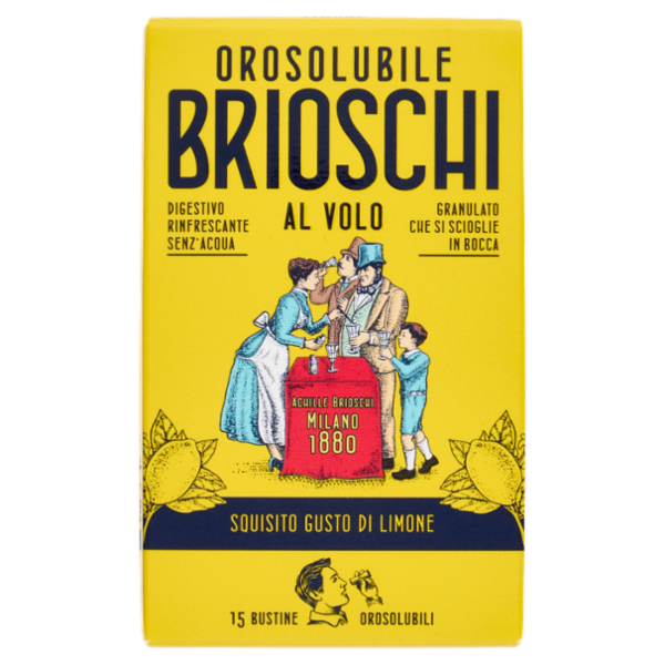 Brioschi Orosolubile al Volo Squisito Gusto di Limone 15 x 1 g