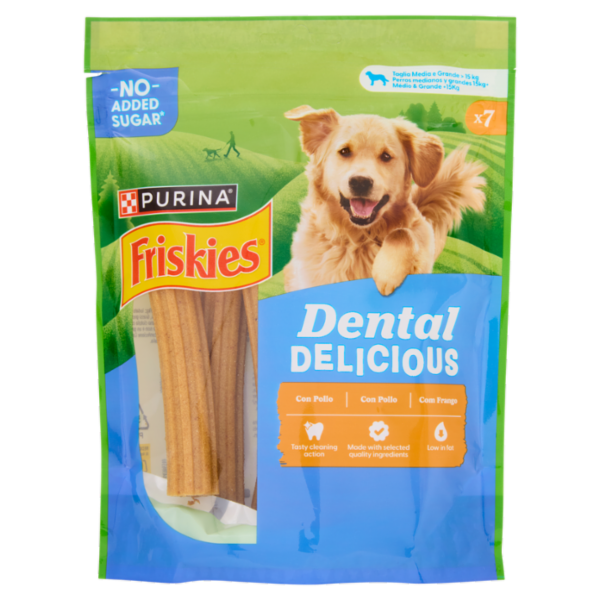 PURINA FRISKIES Dental Delicious Pollo Medium-Large 200gr