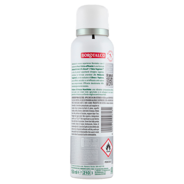 Borotalco purø Profumo di Brezza Muschiata Deo 0% Sali 150 ml