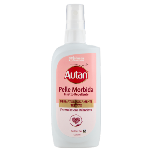 Autan Pelle Morbida Vapo Insetto Repellente e Antizanzare comuni e Tigri 100ml
