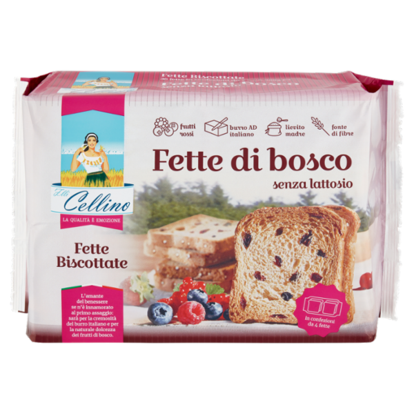 F.lli Cellino Fette di bosco senza lattosio Fette Biscottate 360 g