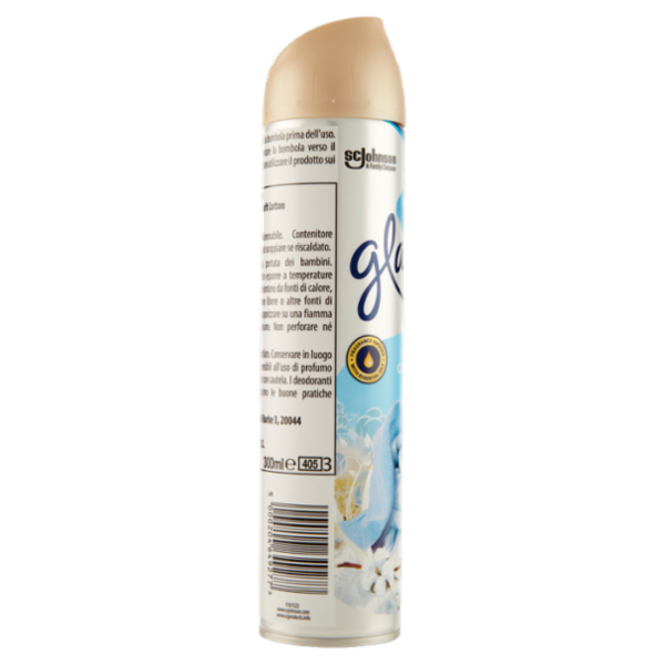 Glade Spray Silver, Profumatore per Ambienti, Fragranza Soft Cotton 300ml