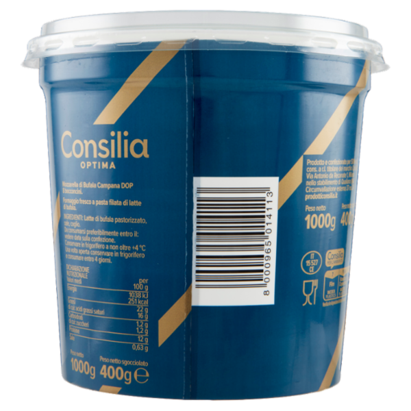 Consilia Optima Bocconcini di Mozzarella di Bufala Campana D.O.P. 400 g