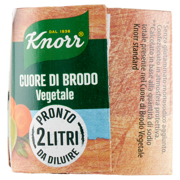 Knorr Cuore di Brodo Vegetale -25% di Sale ** 4 x 28 g