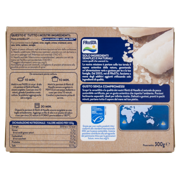 FRoSTA 5 Filetti di Nasello da Pesca Sostenibile 300 g