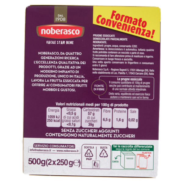 noberasco Viva la Prugna Denocciolate 2 x 250 g