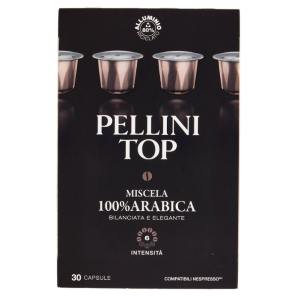 Pellini Top Miscela 100% Arabica Compatibili Nespresso* 30 Capsule 165 g