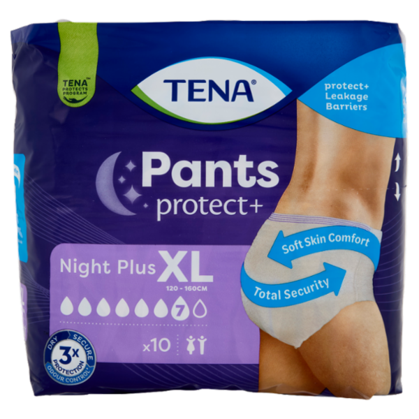 Tena Pants protect+ Night Plus XL 10 pz
