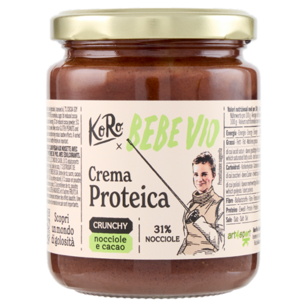 KoRo x Bebe Vio Crema Proteica Crunchy nocciole e cacao 200 g