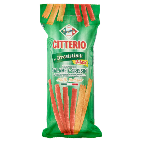 Citterio gli Irresistibili Snack Bastoncini di Salame & Grissini 40 g