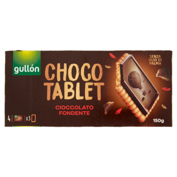 Gullón Choco Tablet Cioccolato Fondente 4 x 37,5 g