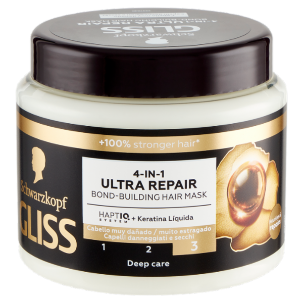 Gliss 4-in-1 Ultra Repair Maschera Bond Building per Capelli 400ml