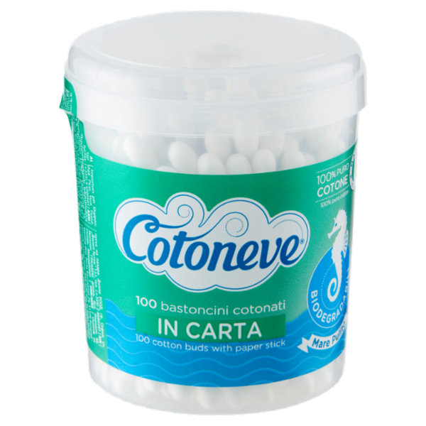 Cotoneve bastoncini cotonati in Carta 100 pz