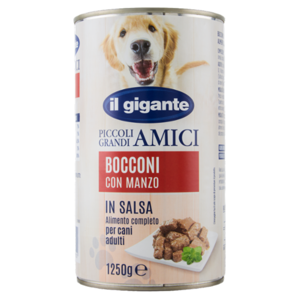 IL GIGANTE Piccoli Grandi Amici Bocconi con Manzo in Salsa 1250 g