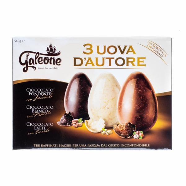 Galeone 3 Uova D'autore Gr 180x3