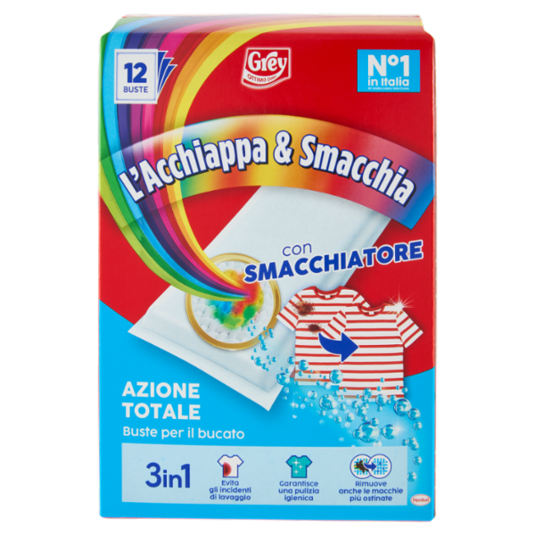 GREY l'Acchiappa & Smacchia Azione Totale Buste 12 x 30 g