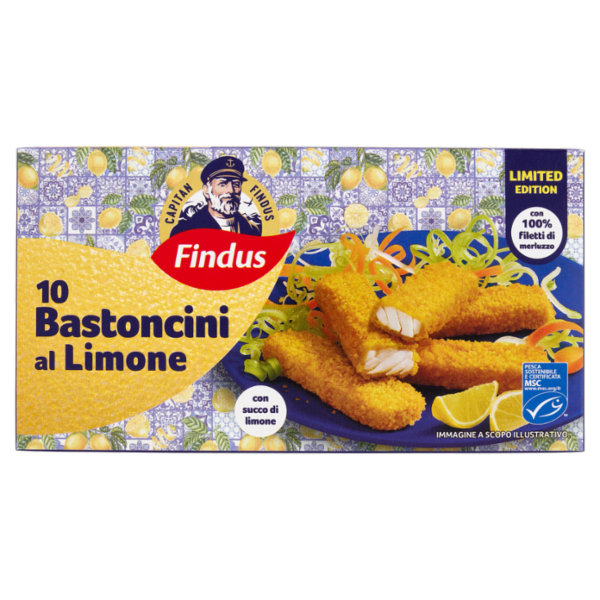 Capitan Findus 10 Bastoncini al Limone 250 g