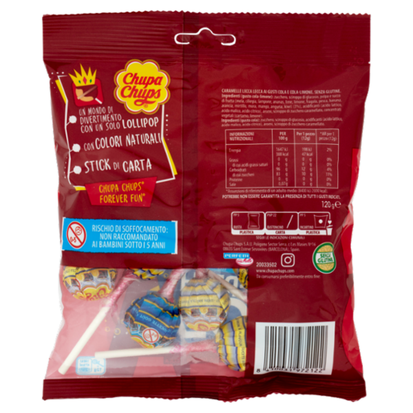 Chupa Chups Fresh Cola Lollipops 10 x 12 g