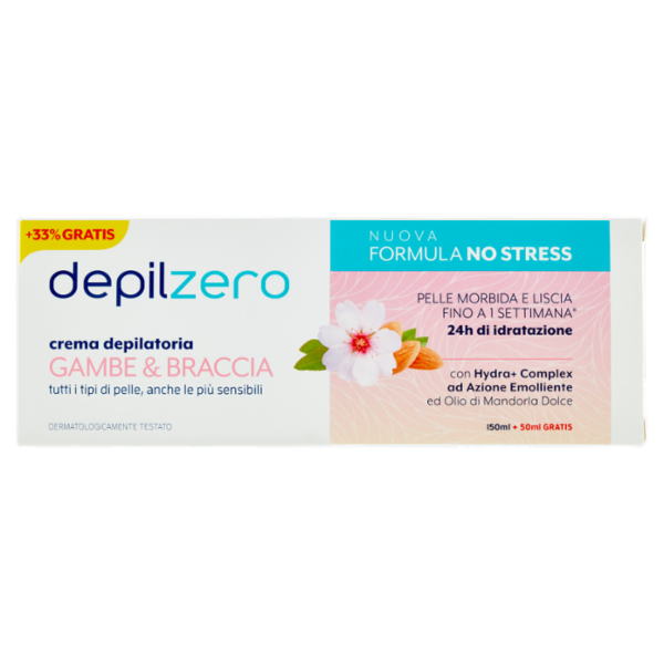 depilzero crema depilatoria Gambe & Braccia 150 ml + 50 ml Gratis