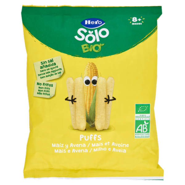 Hero Solo Bio Puffs Mais e Avena 25 g