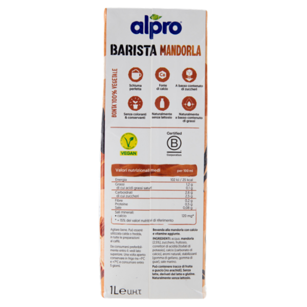 ALPRO Barista Bevanda Vegetale alla Mandorla 1 Litro