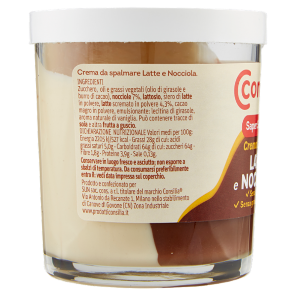 Consilia Crema Spalmabile Bigusto alle Nocciole, Latte e Cacao 200 g