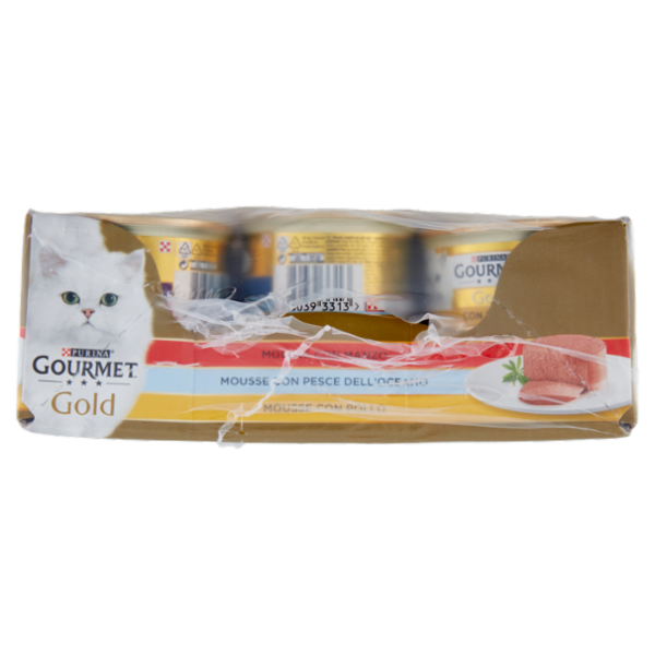PURINA GOURMET Gold Mousse con Manzo / Pesce dell'Oceano / Pollo 24 x 85 g