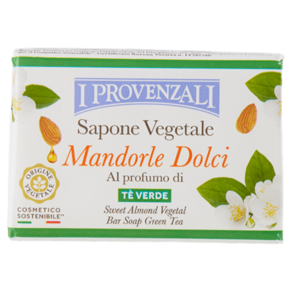I Provenzali Sapone Vegetale Mandorle Dolci al profumo di Tè Verde 100 g