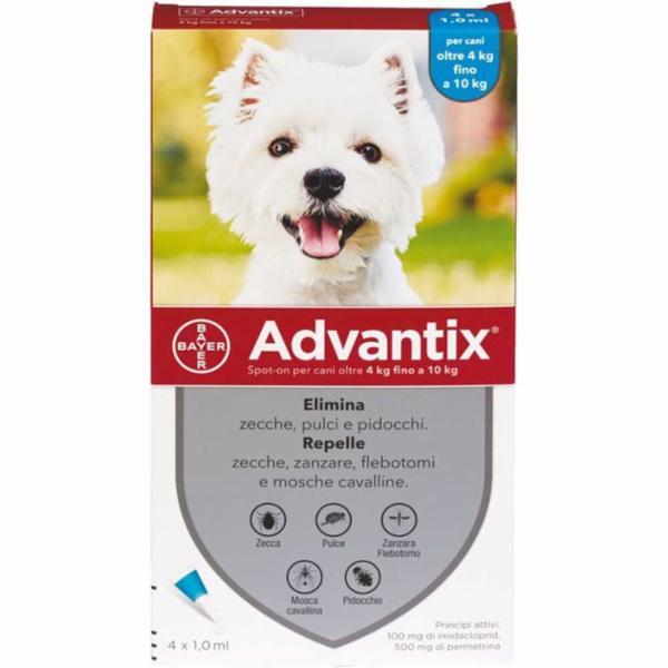 Bayer Advantix Cani 4-10 kg 4 Pipette